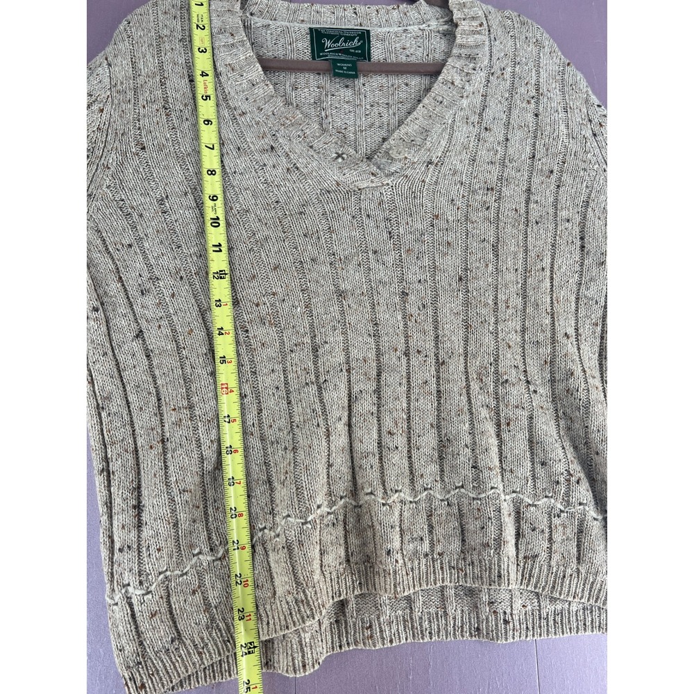 Woolrich Y2K Era Womens Ribbed Knit Sweater Minimalist Cabincore Wool Blend M - Picture 7 of 9